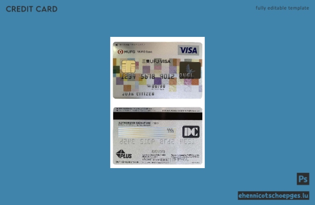 Beispielvorschau der Japan MUFG Bank Visa-Karte